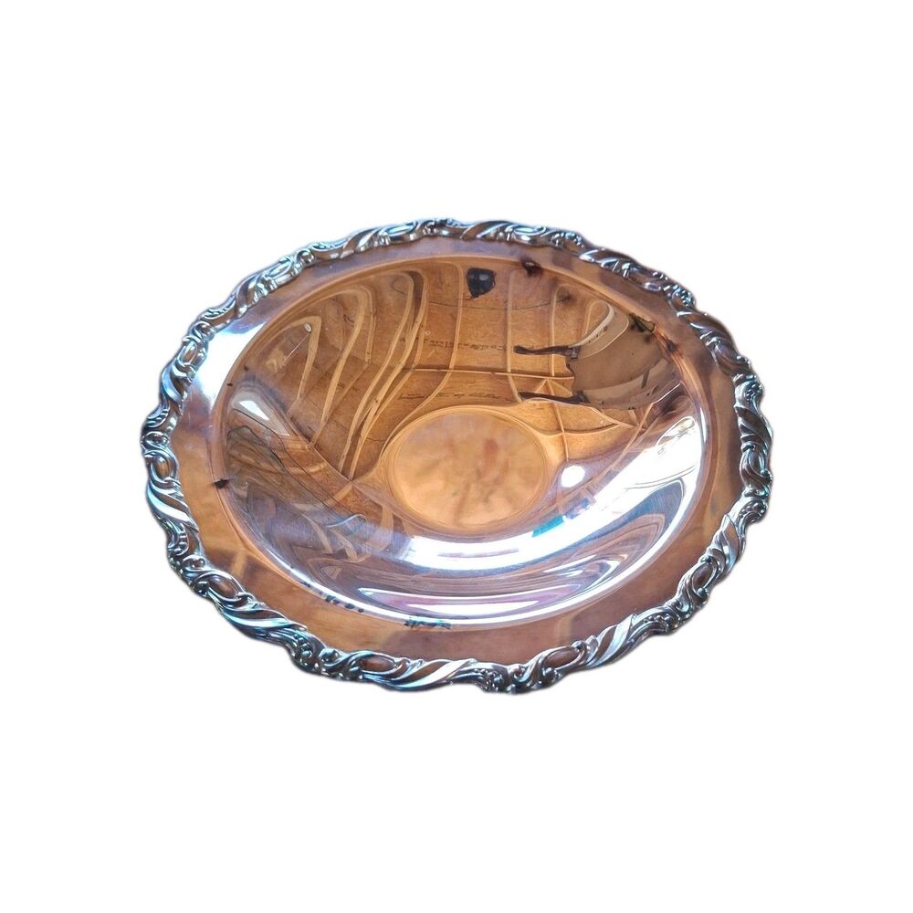 USED ONEIDA SILTHERSMITHS U.S.A. FOOTED PEDESTAL COMPOTE/CANDY DISH